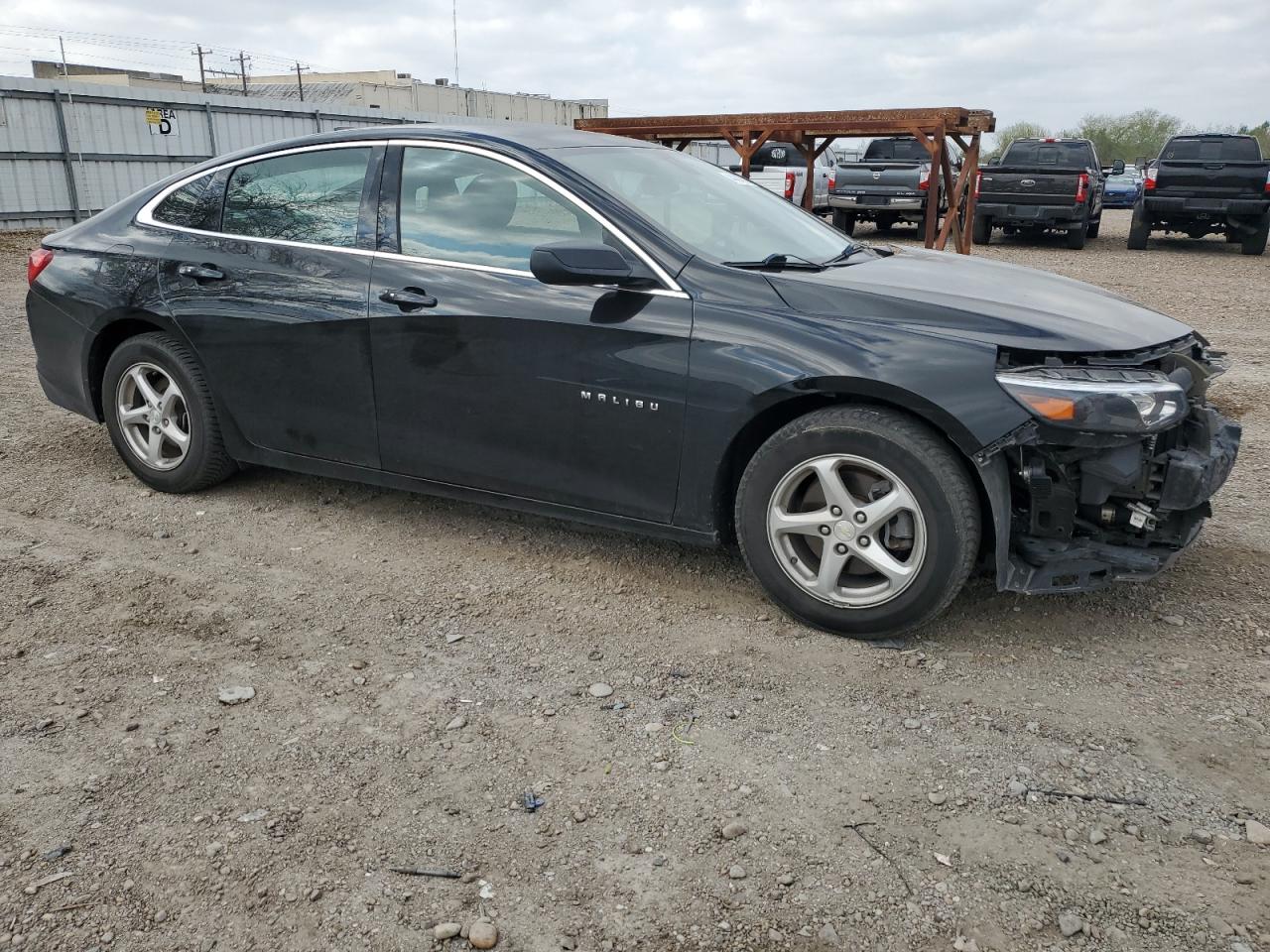 2017 Chevrolet Malibu VIN 1G1ZB5ST6HF265397 Copart auction photo, front end / side damage thumbnail 4