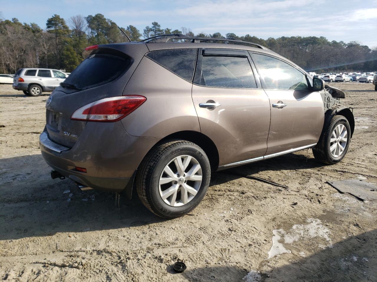 2012 Nissan Murano VIN JN8AZ1MW0CW234496 Copart auction photo, front end damage thumbnail 3
