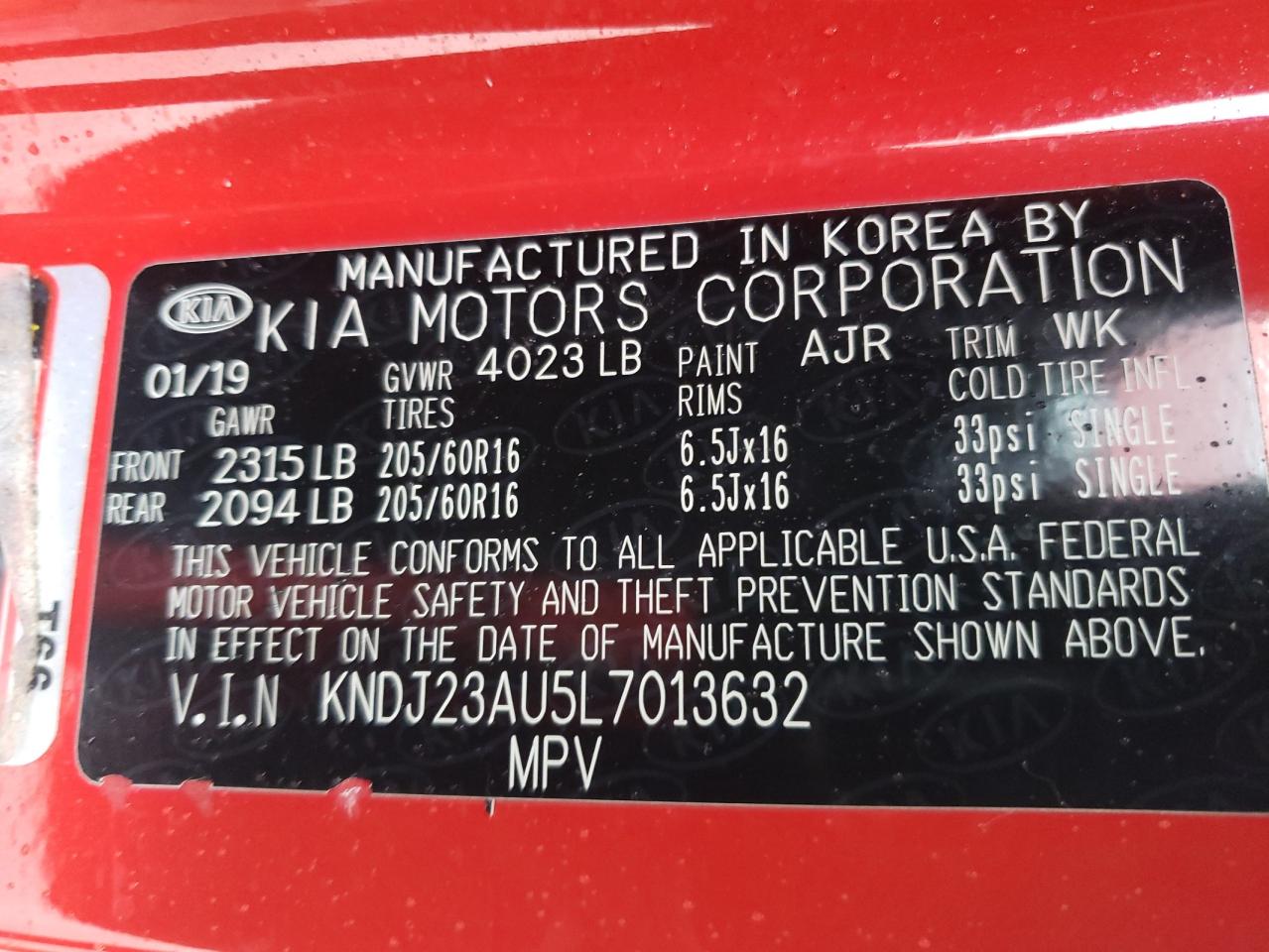 2020 KIA Soul VIN KNDJ23AU5L7013632 Copart auction photo, all over damage thumbnail 15