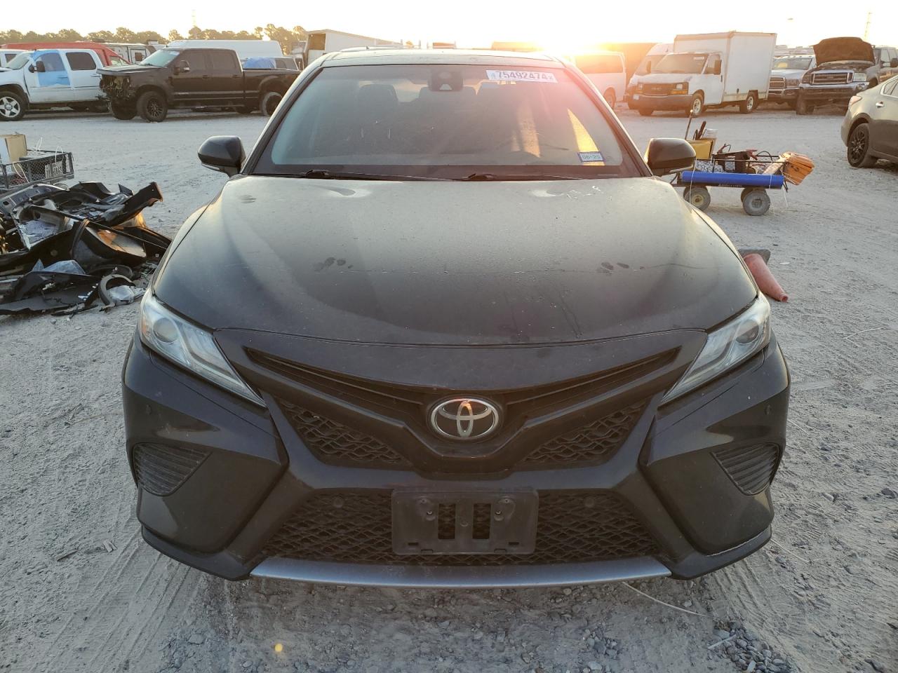 2018 Toyota Camry VIN 4T1B61HK9JU130383 Copart auction photo, rear end / side damage thumbnail 5