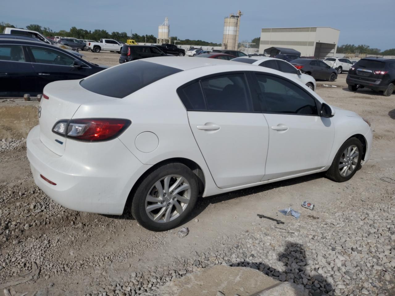 2012 Mazda 3 VIN JM1BL1V79C1647295 Copart auction photo, side / front end damage thumbnail 3