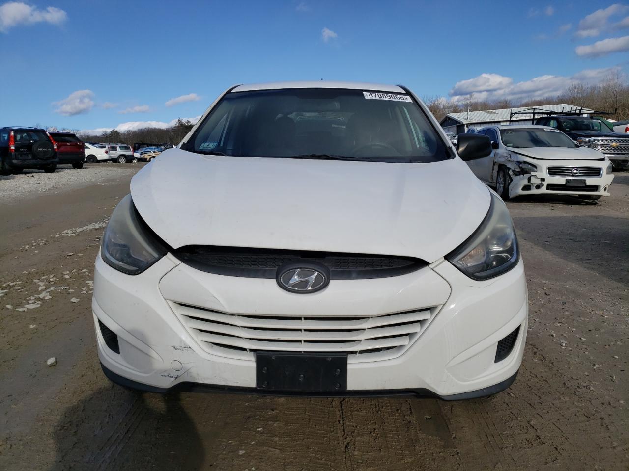 2014 Hyundai Tucson VIN KM8JT3AF3EU890134 Copart auction photo, side / front end damage thumbnail 5