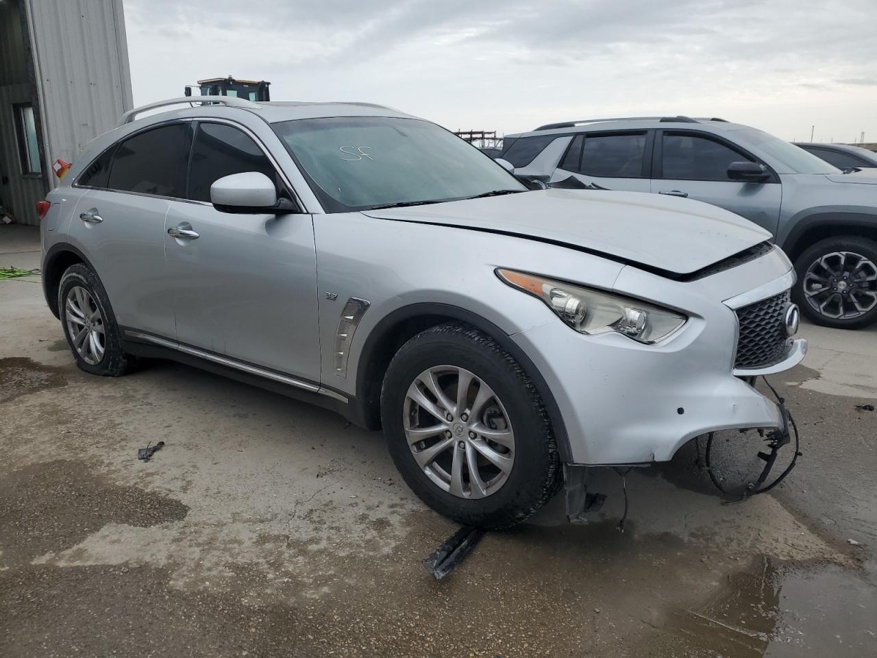 2017 Infiniti QX70 VIN JN8CS1MW7HM413571 Copart auction photo, front end / frame damage damage thumbnail 4