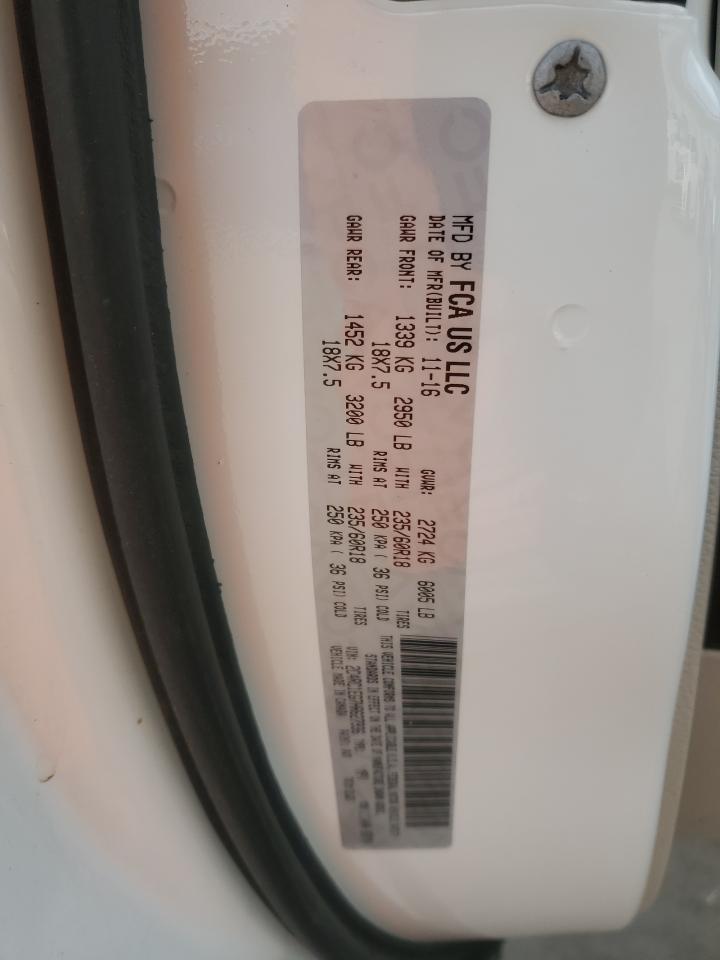 2017 Chrysler Pacifica VIN 2C4RC1EG7HR627936 Copart auction photo, rear end damage thumbnail 13