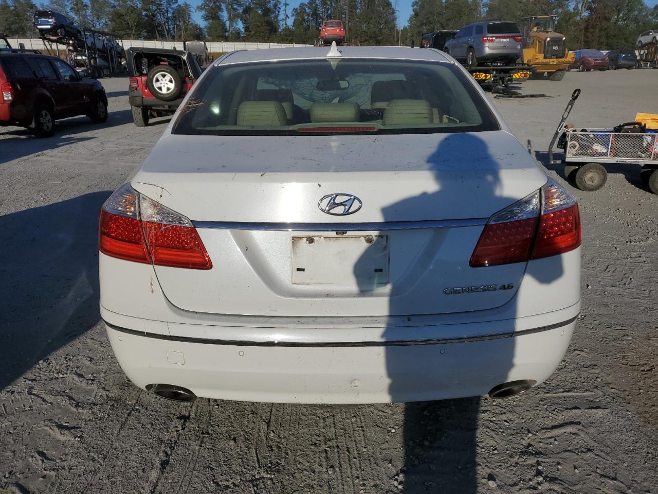 2010 Hyundai Genesis VIN KMHGC4DF0AU109673 Copart auction photo, top/roof damage thumbnail 6