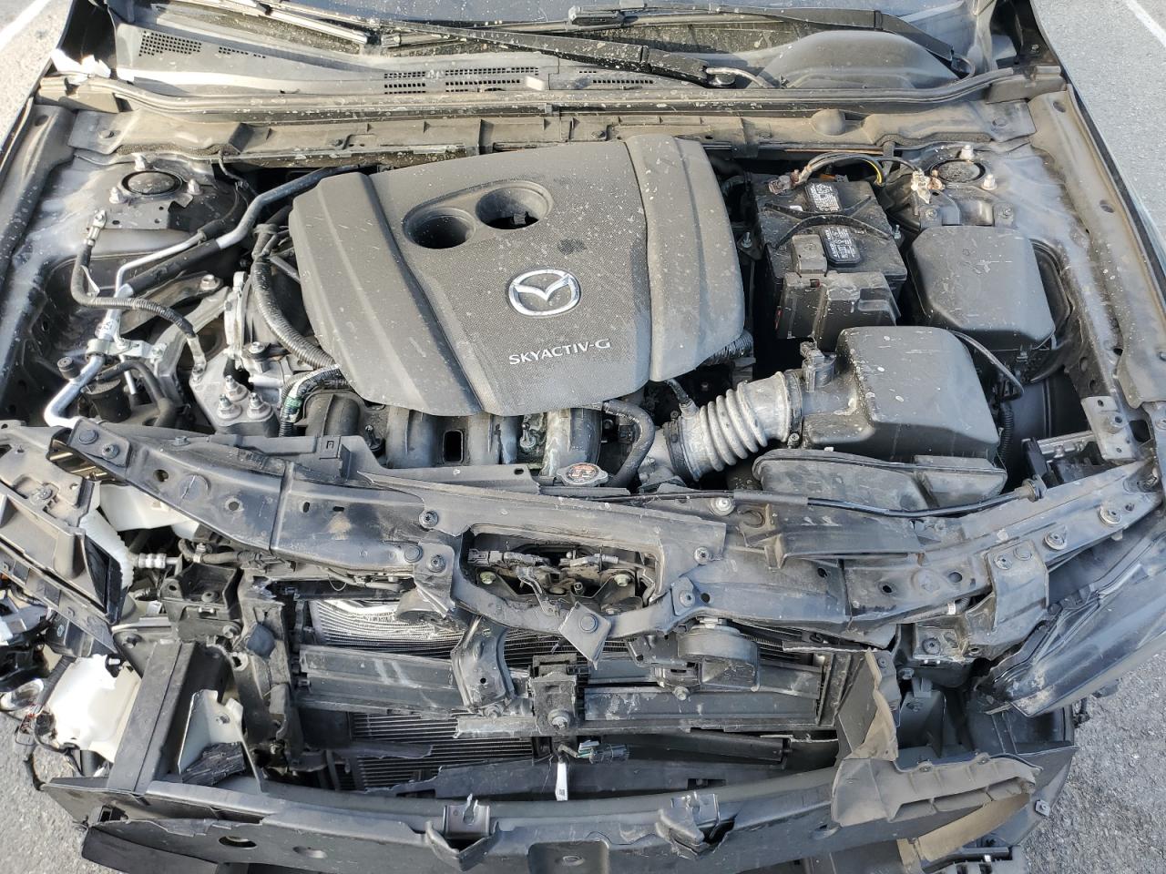 2019 Mazda 3 VIN JM1BPAJM5K1134527 Copart auction photo, front end / mechanical damage thumbnail 11