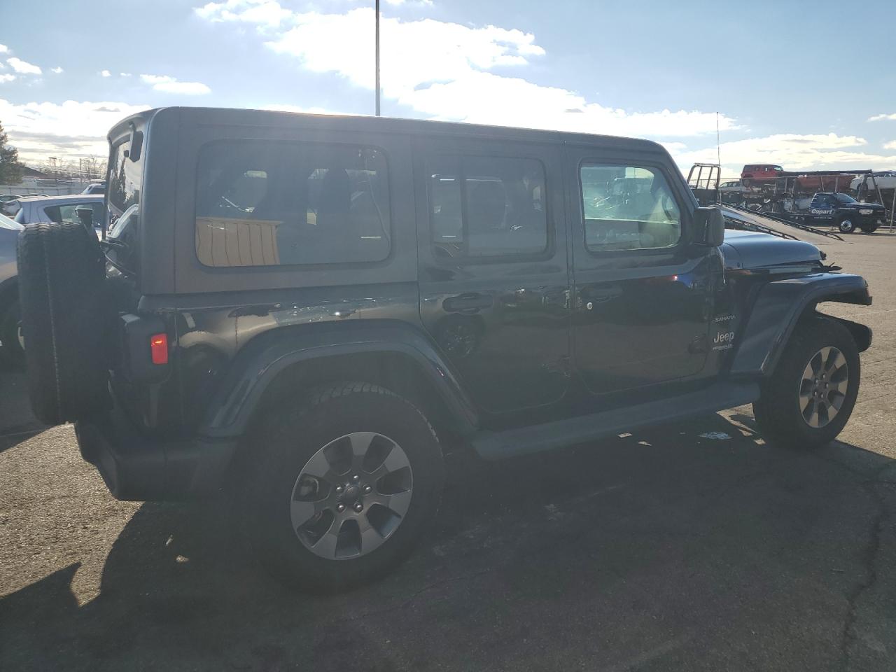2019 Jeep Wrangler VIN 1C4HJXEN9KW686696 Copart auction photo, front end damage thumbnail 3