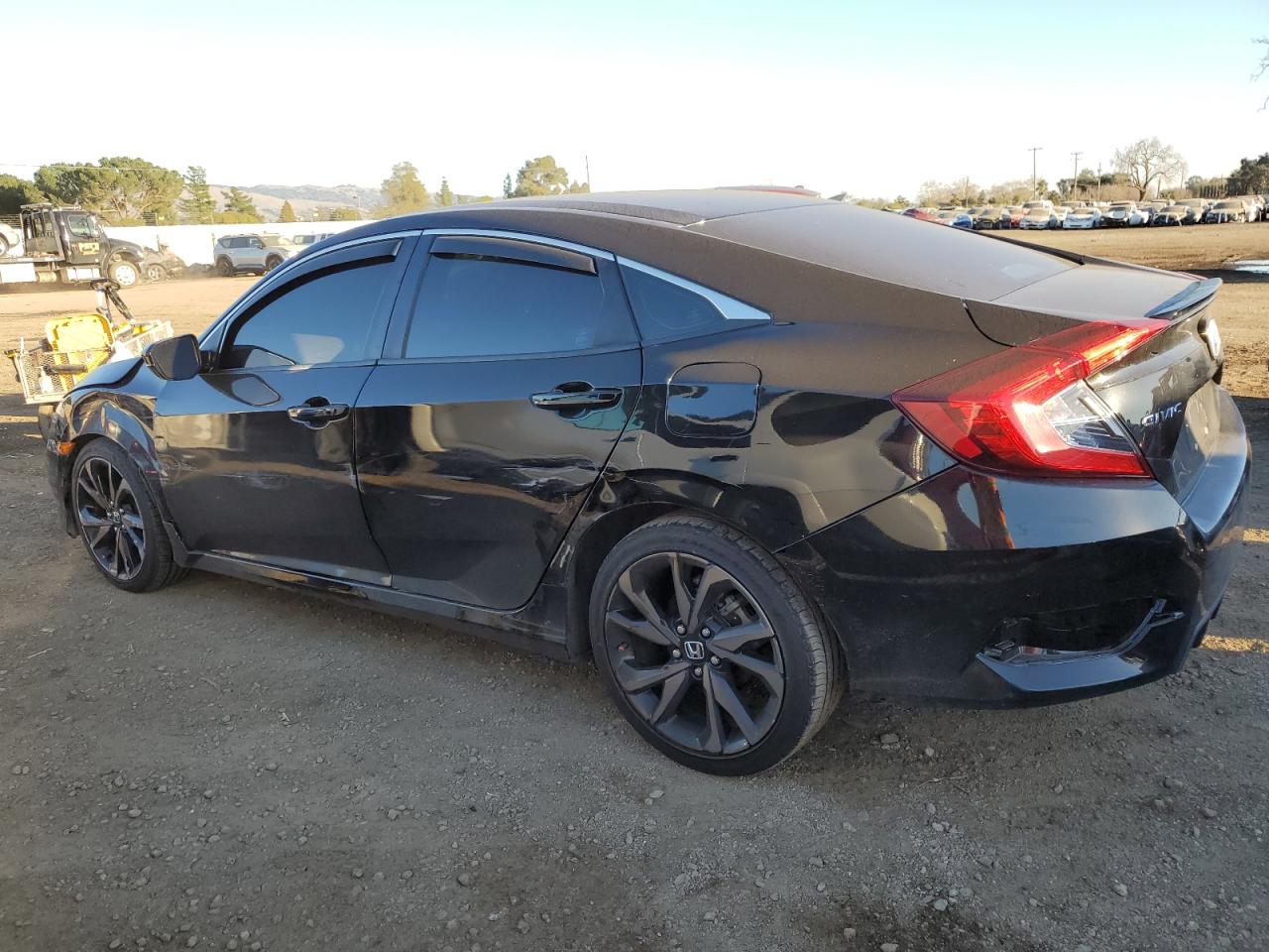 2020 Honda Civic VIN 2HGFC2F85LH536695 Copart auction photo, front end / side damage thumbnail 2