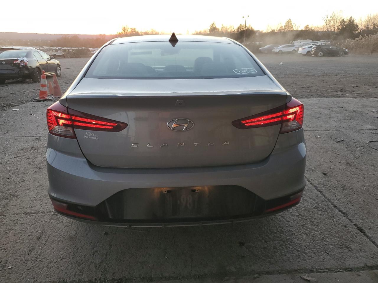 2020 Hyundai Elantra VIN KMHD84LF7LU950494 Copart auction photo, front end damage thumbnail 6