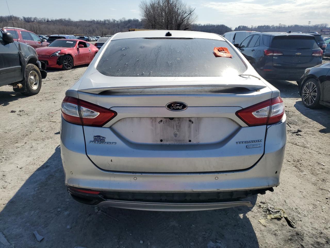 2013 Ford Fusion VIN 3FA6P0K97DR118463 Copart auction photo, side / rear end damage thumbnail 7