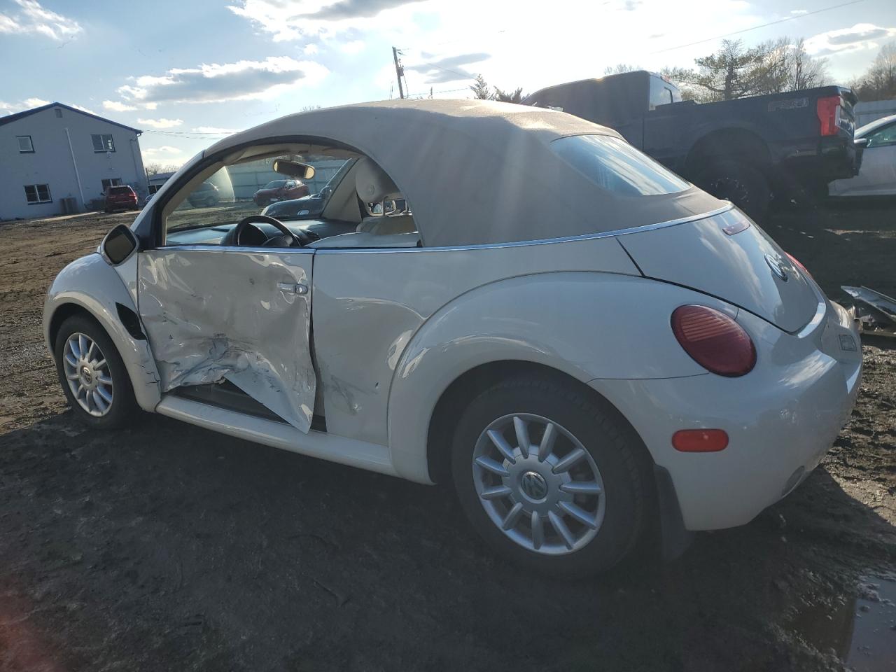 2005 Volkswagen Beetle VIN 3VWCM31Y95M356939 Copart auction photo, side damage thumbnail 2