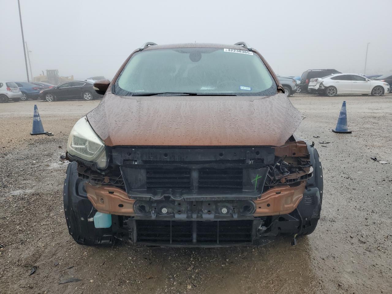 2017 Ford Escape VIN 1FMCU0JDXHUB02019 Copart auction photo, front end damage thumbnail 5