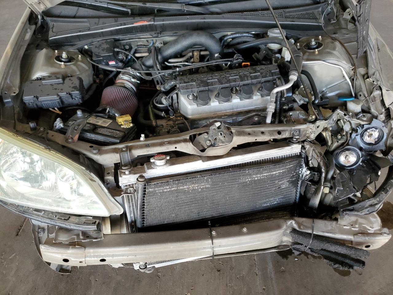 2004 Honda Civic VIN 2HGES15534H534008 Copart auction photo, front end / mechanical damage thumbnail 11