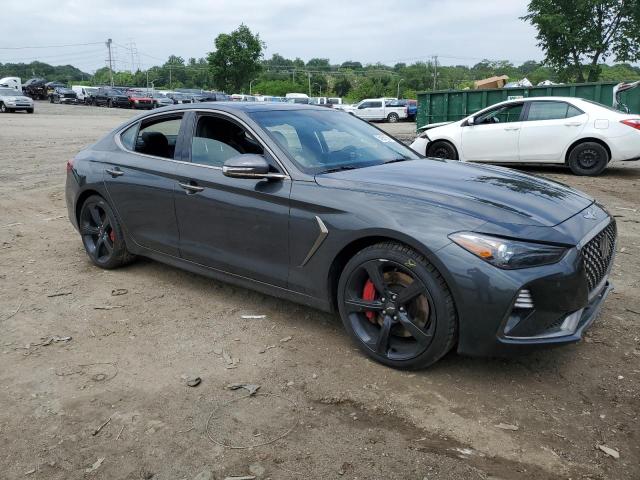 2021 Genesis G70 VIN KMTG34LE7MU074553 Copart auction photo, side damage thumbnail 4