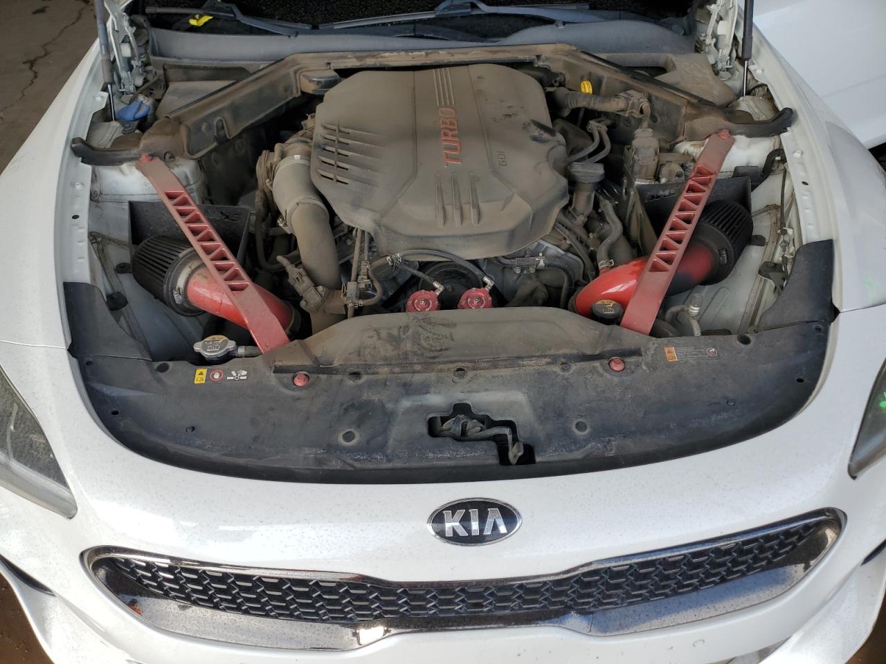2019 KIA Stinger VIN KNAE35LCXK6043127 Copart auction photo, front end / side damage thumbnail 11