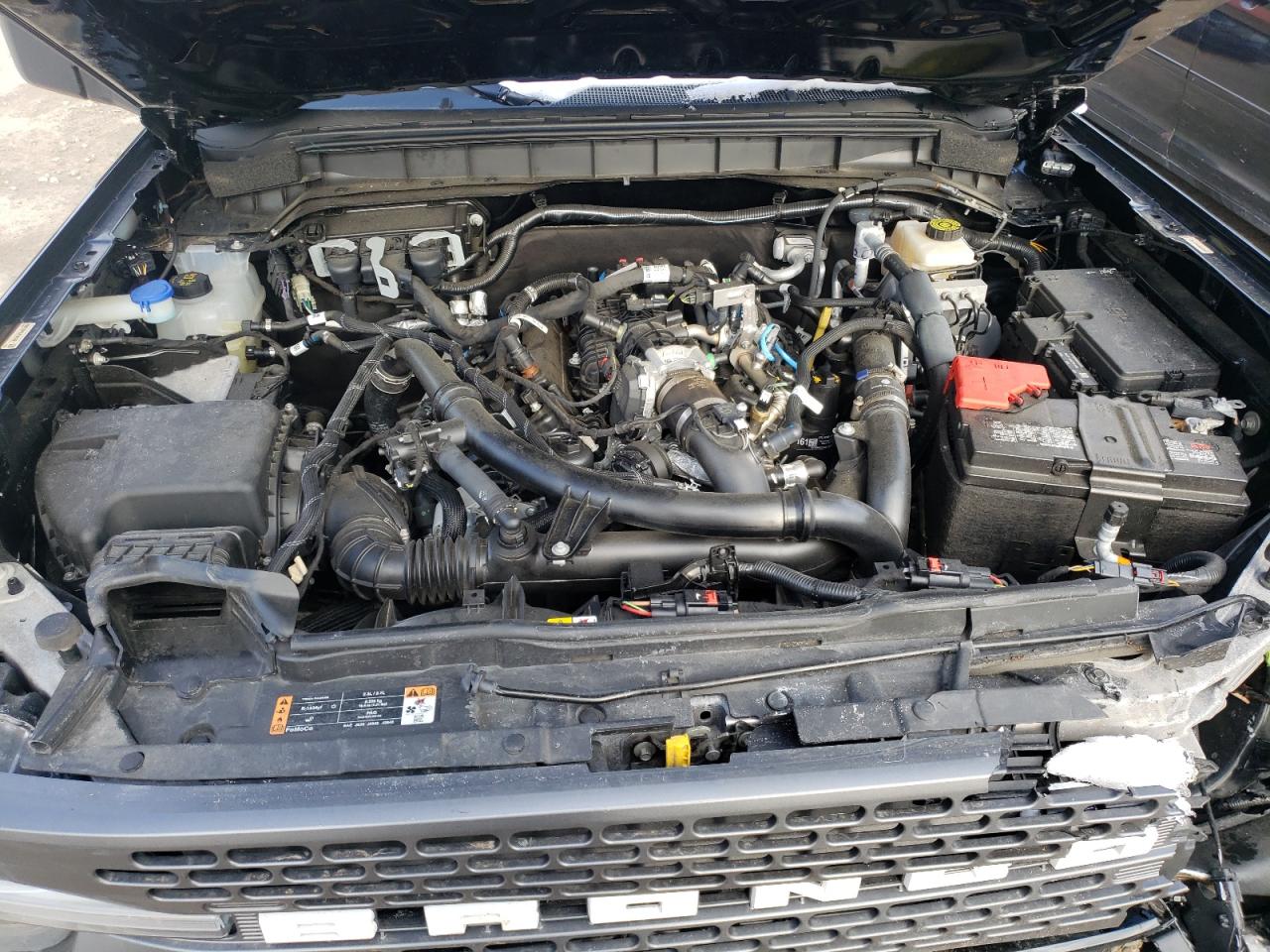 2022 Ford Bronco VIN 1FMEE5DPXNLB73621 Copart auction photo, front end / side damage thumbnail 12