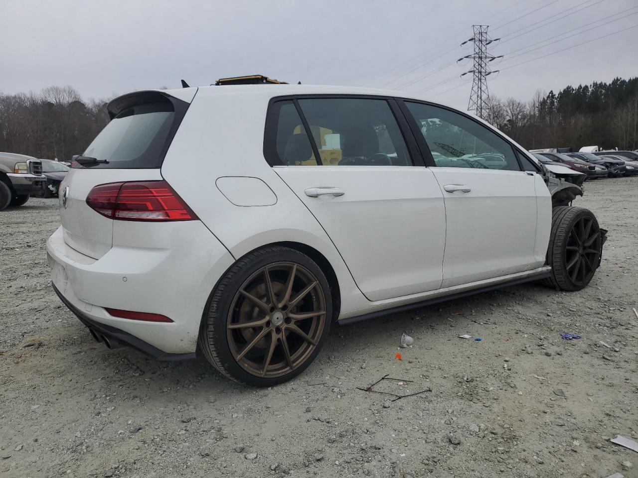 2019 Volkswagen Golf VIN WVWWA7AU9KW153137 Copart auction photo, all over damage thumbnail 3