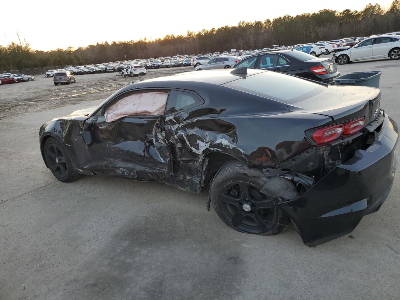 2019 Chevrolet Camaro VIN 1G1FB1RX1K0145117 Copart auction photo, rear end / side damage thumbnail 2