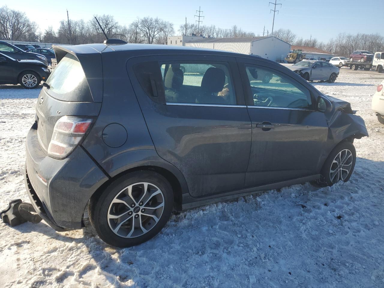 2018 Chevrolet Sonic VIN 1G1JD6SH8J4110389 Copart auction photo, front end / rear end damage thumbnail 3