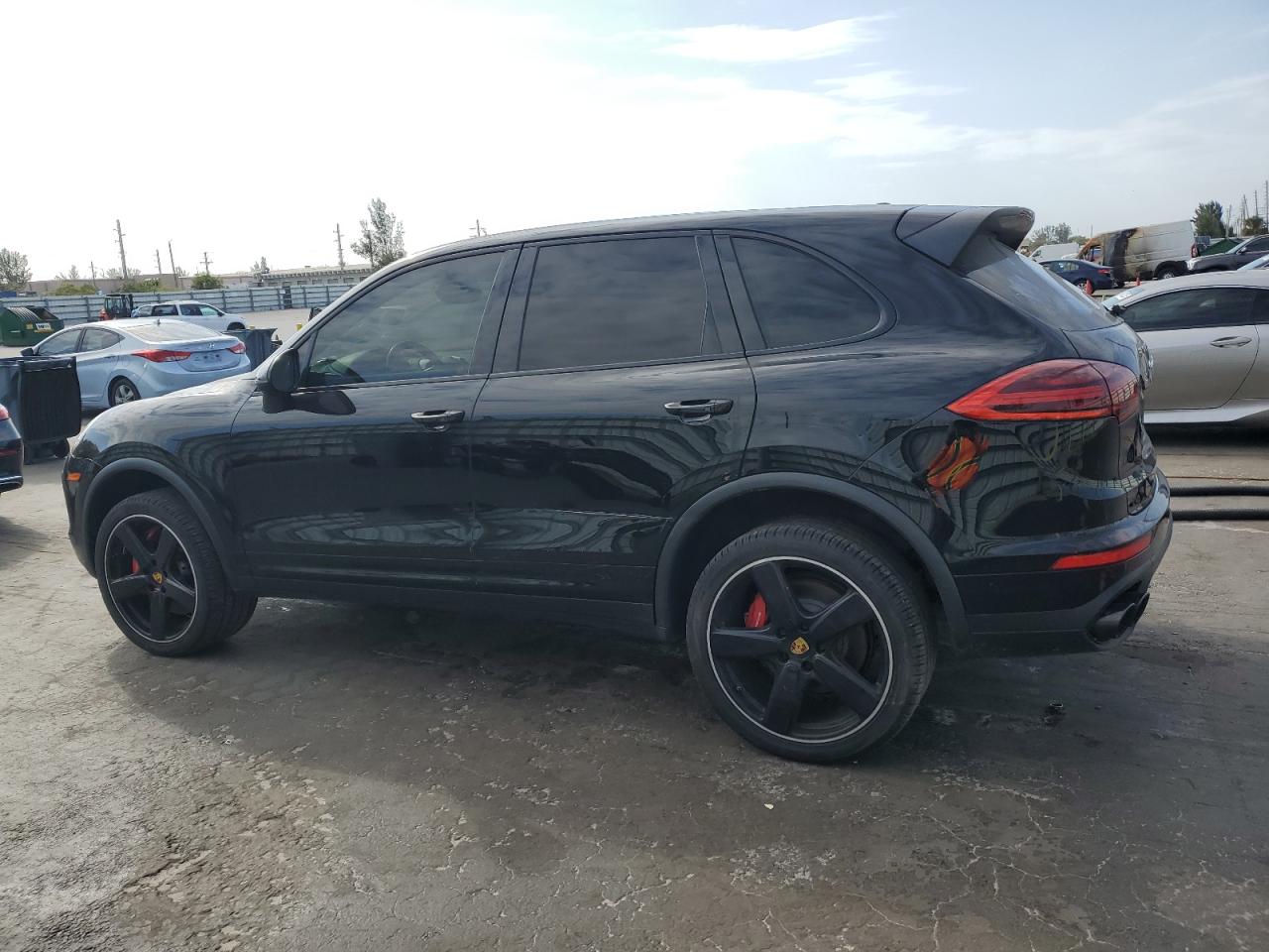 2016 Porsche Cayenne VIN WP1AC2A28GLA88956 Copart auction photo, rear end / mechanical damage thumbnail 2