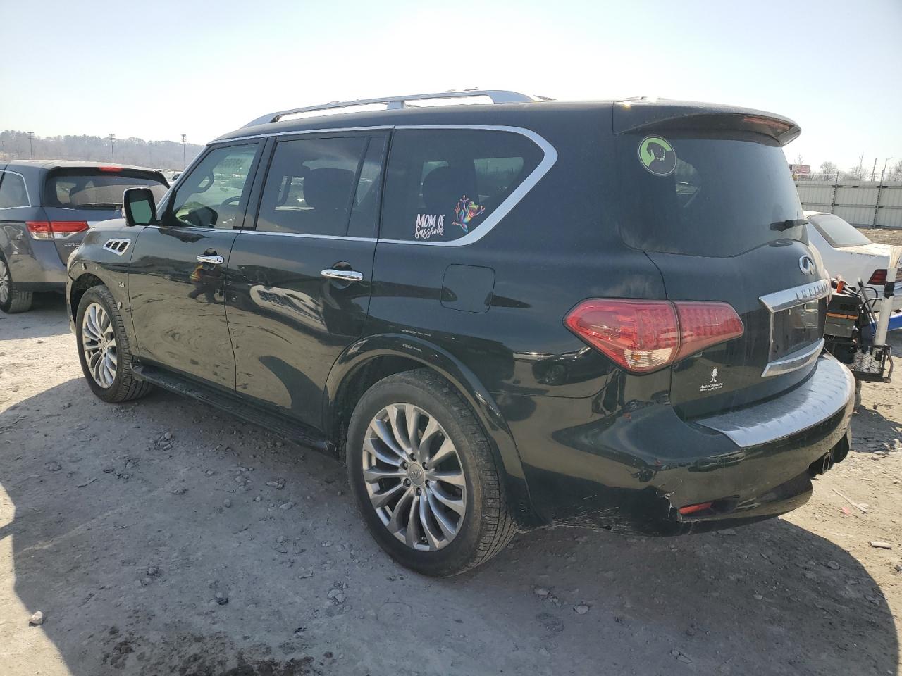 2017 Infiniti QX80 VIN JN8AZ2NE0H9158599 Copart auction photo, front end / rear end damage thumbnail 2