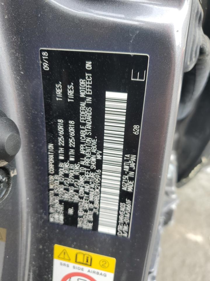 2019 Lexus NX VIN JTJBARBZ0K2195916 Copart auction photo, front end / side damage thumbnail 16