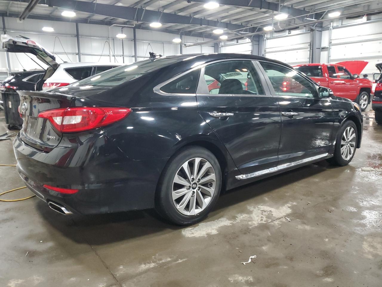 2015 Hyundai Sonata VIN 5NPE34AF1FH044849 Copart auction photo, rear end / side damage thumbnail 3