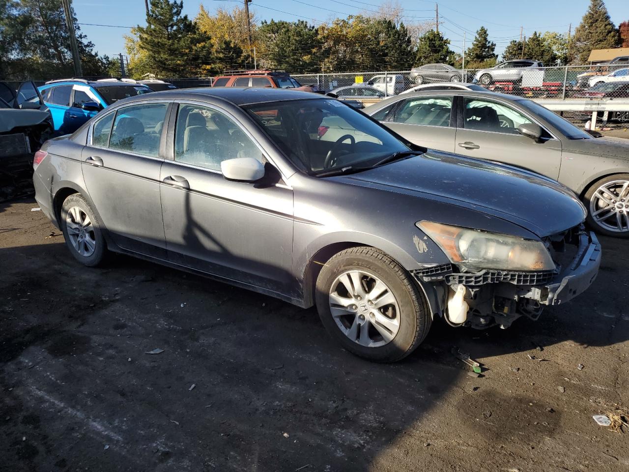 2008 Honda Accord VIN 1HGCP26428A014519 Copart auction photo, side / front end damage thumbnail 4