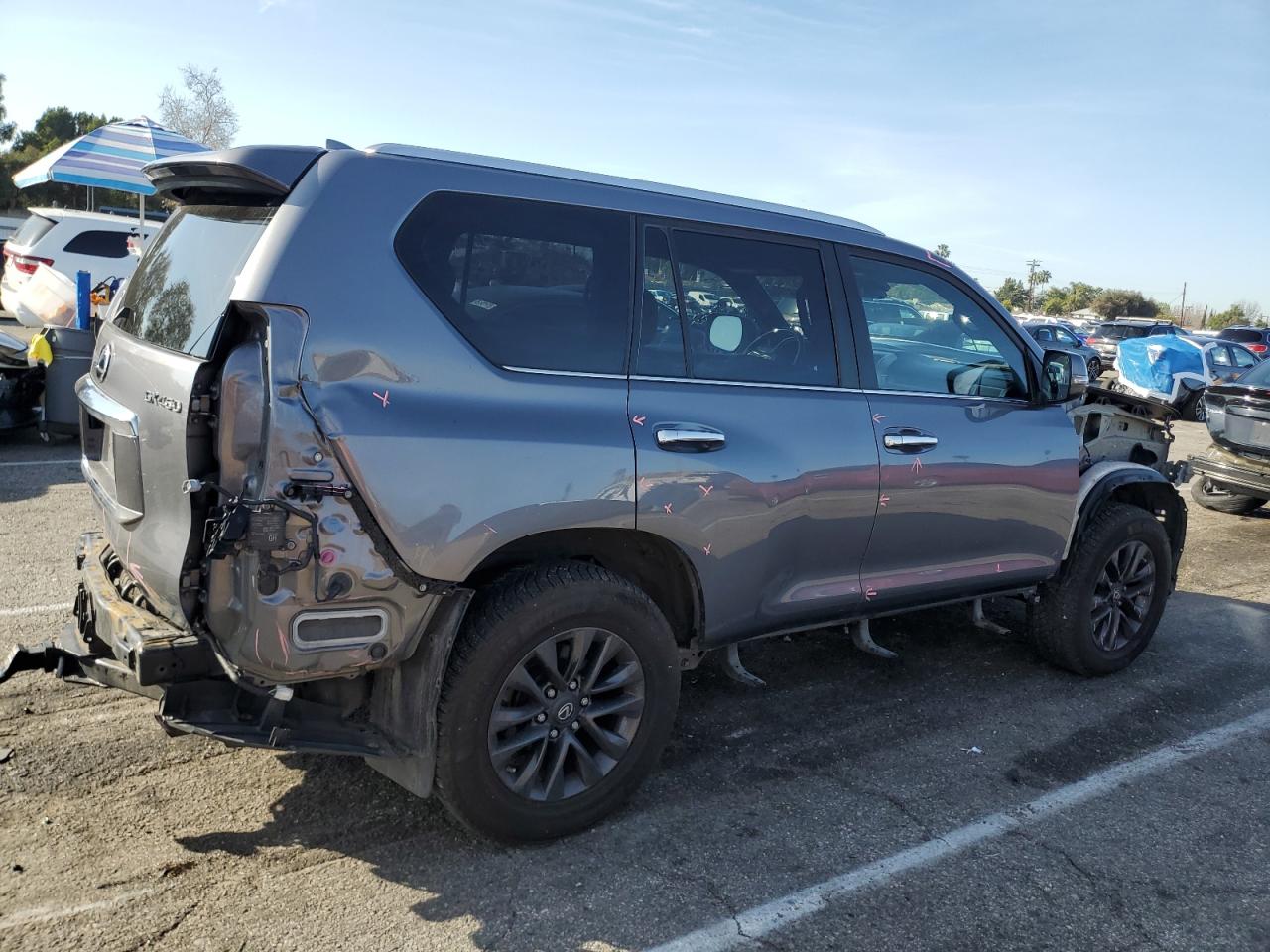 2021 Lexus GX VIN JTJAM7BX9M5294256 Copart auction photo, front end / rear end damage thumbnail 3
