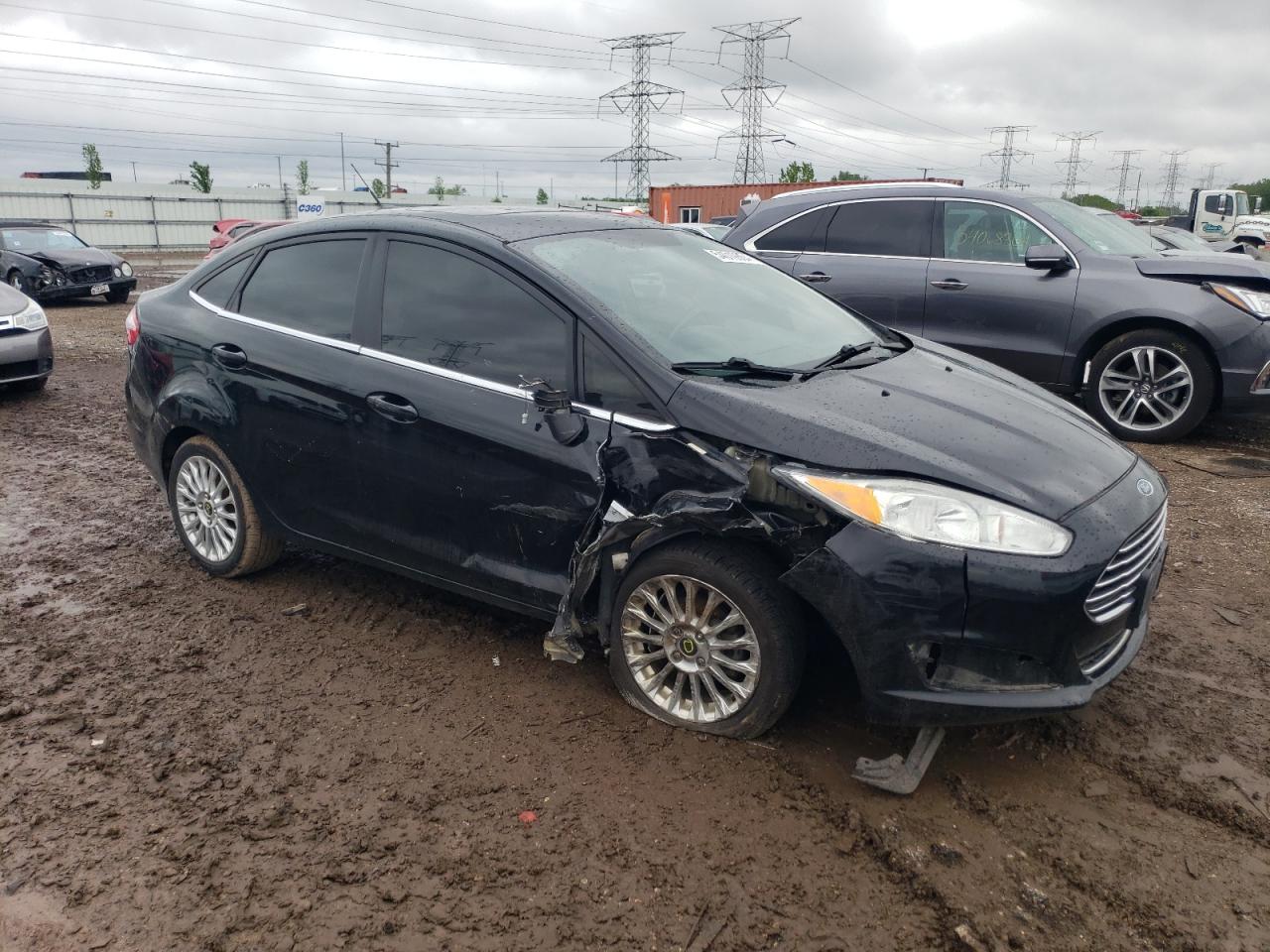2016 Ford Fiesta VIN 3FADP4CJ1GM146770 Copart auction photo, front end / side damage thumbnail 4
