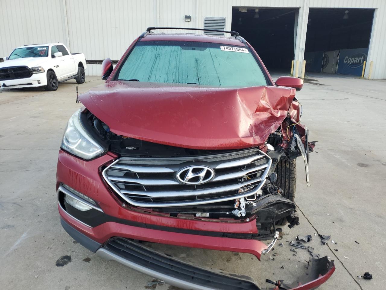 2017 Hyundai Santa Fe VIN 5XYZU3LB9HG493645 Copart auction photo, front end damage thumbnail 5