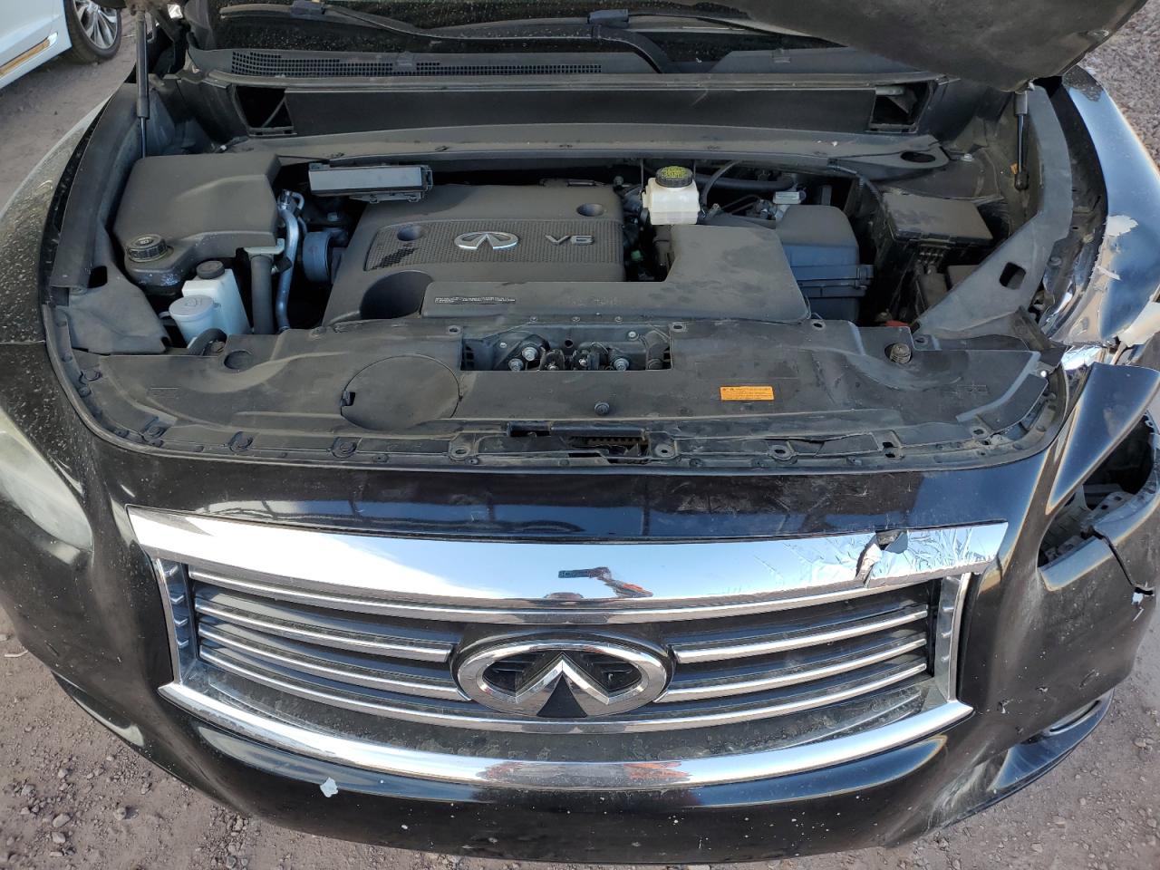 2013 Infiniti JX VIN 5N1AL0MM3DC332104 Copart auction photo, front end / side damage thumbnail 12