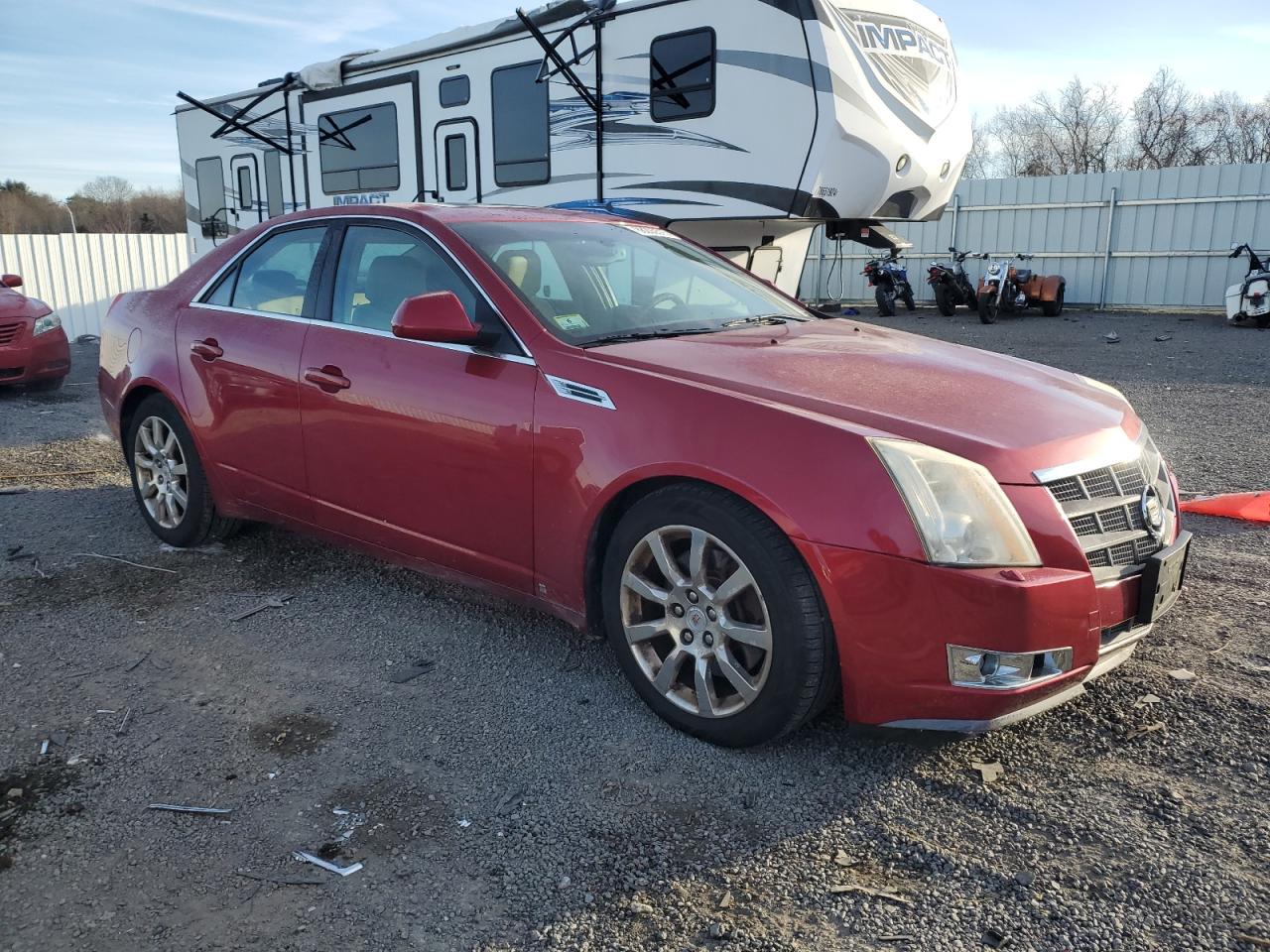 2008 Cadillac CTS VIN 1G6DT57V680201956 Copart auction photo, side damage thumbnail 4