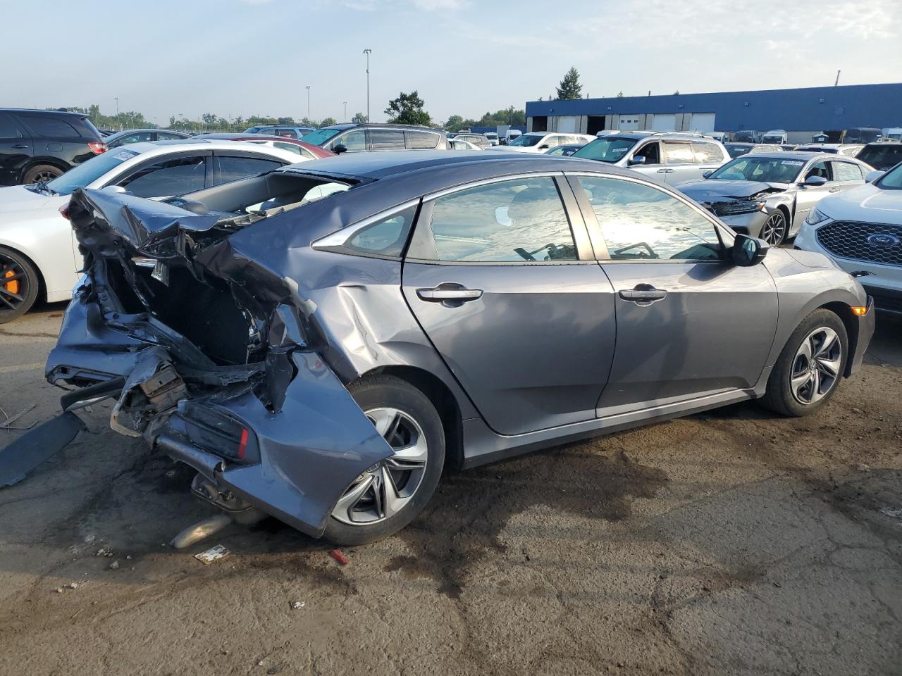 2019 Honda Civic VIN 2HGFC2F66KH510524 Copart auction photo, rear end / front end damage thumbnail 3