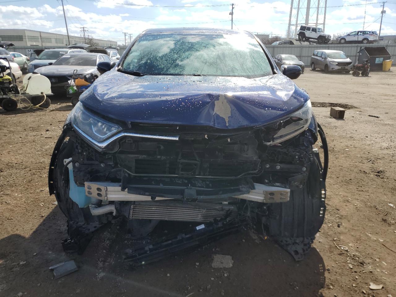 2018 Honda CR-V VIN 7FARW2H55JE061627 Copart auction photo, front end / side damage thumbnail 5
