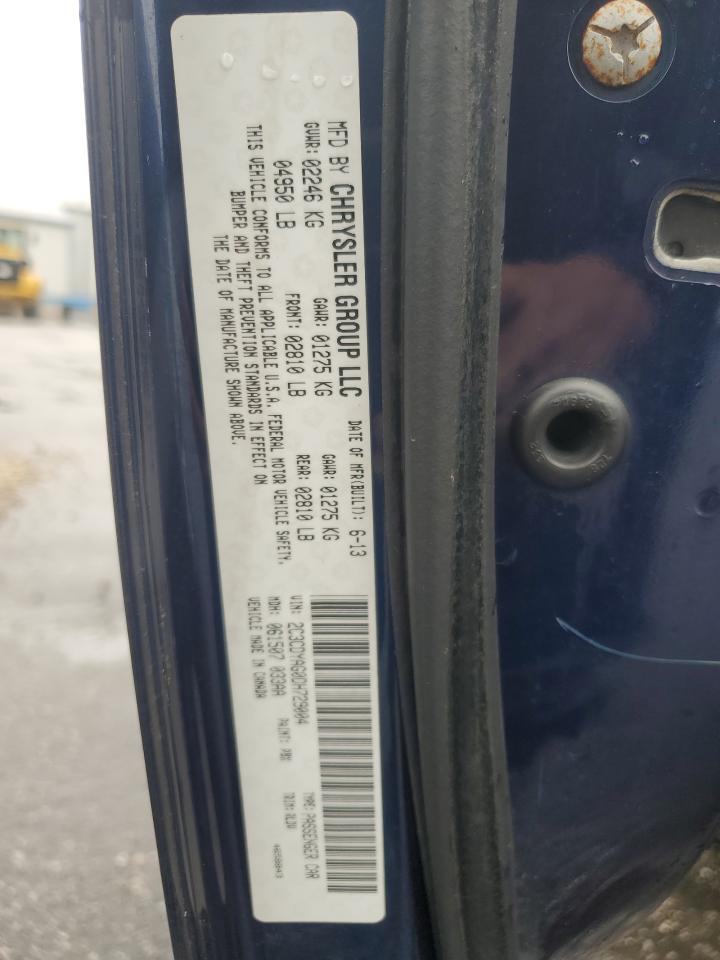 2013 Dodge Challenger VIN 2C3CDYAG0DH729004 Copart auction photo, front end damage thumbnail 12
