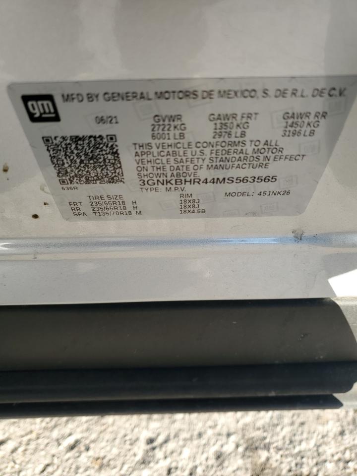 2021 Chevrolet Blazer VIN 3GNKBHR44MS563565 Copart auction photo, front end damage thumbnail 15