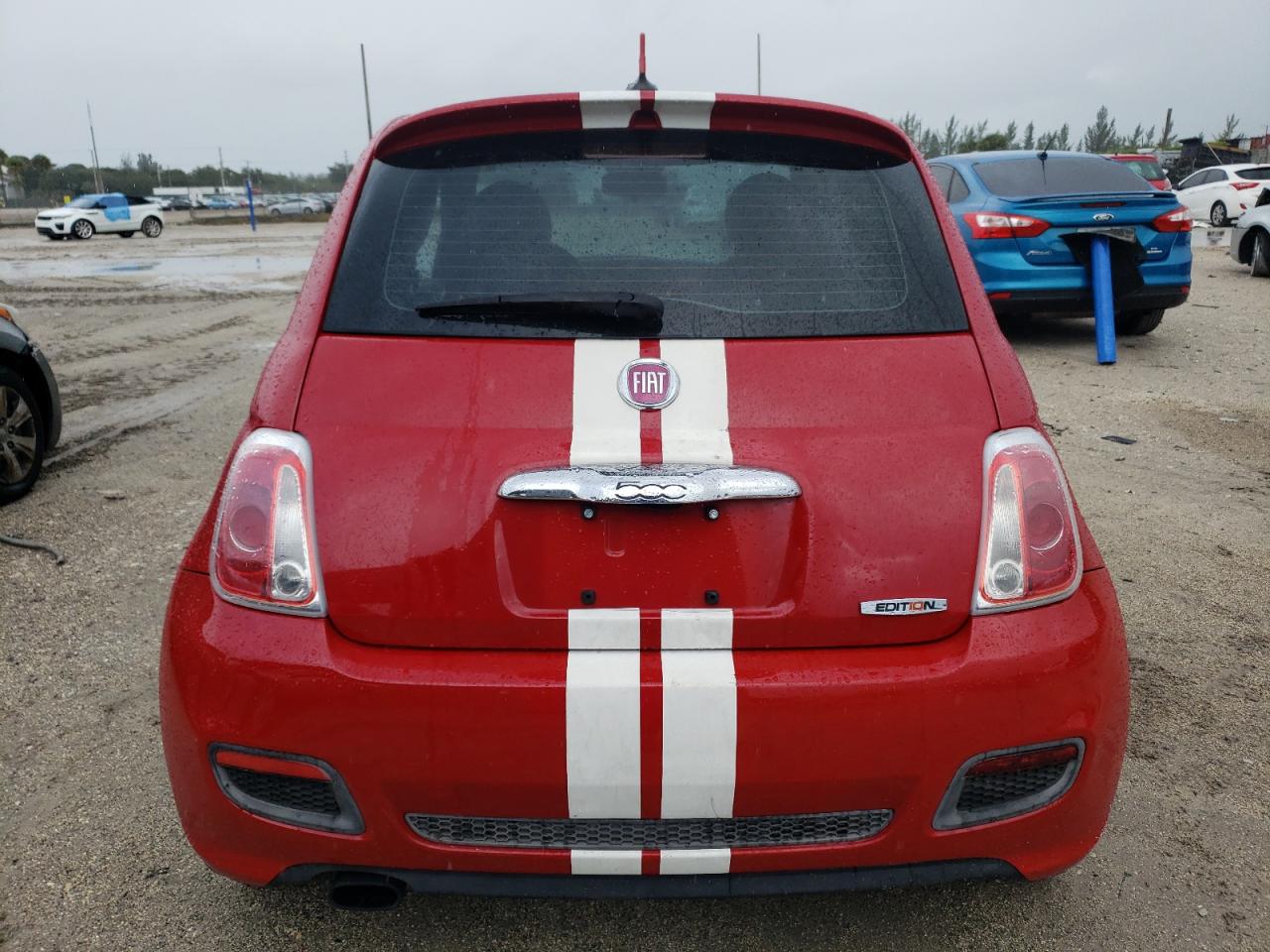 2013 Fiat 500 VIN 3C3CFFBR2DT726465 Copart auction photo, side / rear end damage thumbnail 6
