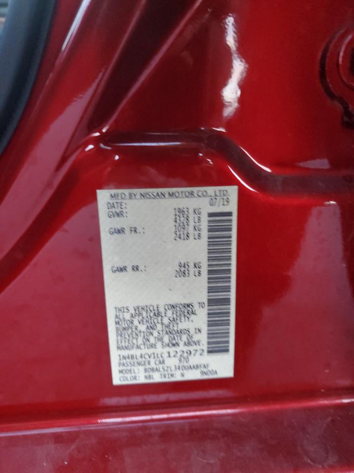 2020 Nissan Altima VIN 1N4BL4CV1LC122972 Copart auction photo, front end damage thumbnail 12