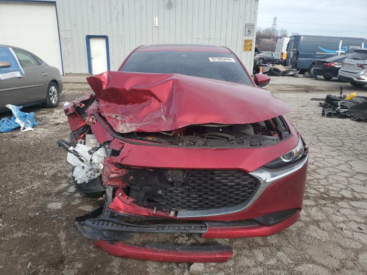 2023 Mazda 3 VIN 3MZBPACM9PM366696 Copart auction photo, front end / side damage thumbnail 5