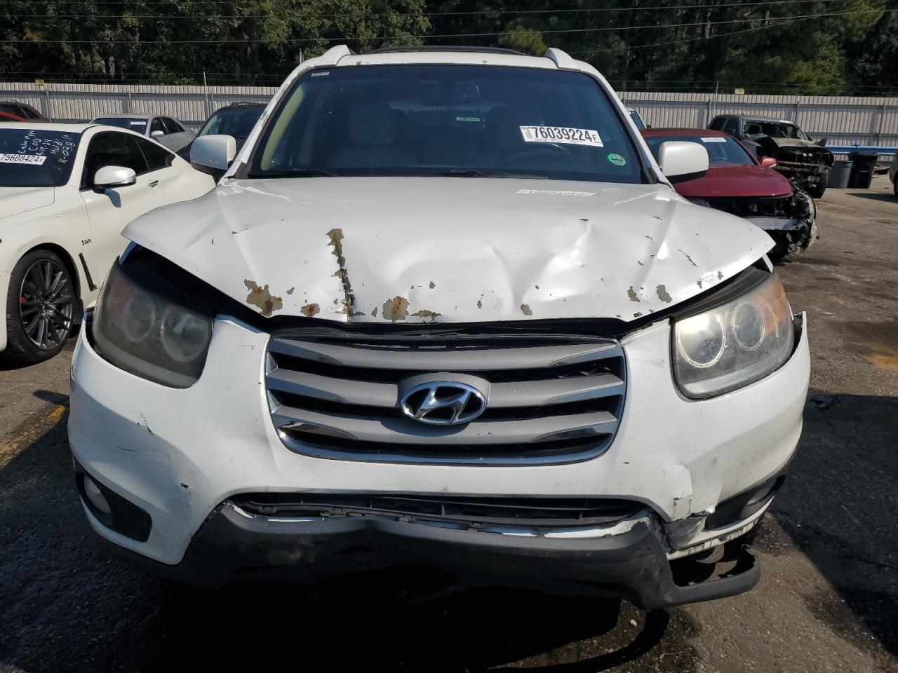 2012 Hyundai Santa Fe VIN 5XYZK3AB6CG091910 Copart auction photo, front end damage thumbnail 5