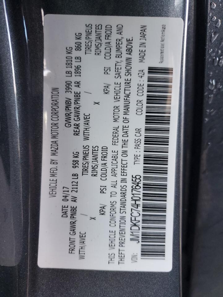 2017 Mazda CX-3 VIN JM1DKFC74H0176455 Copart auction photo, rear end damage thumbnail 15