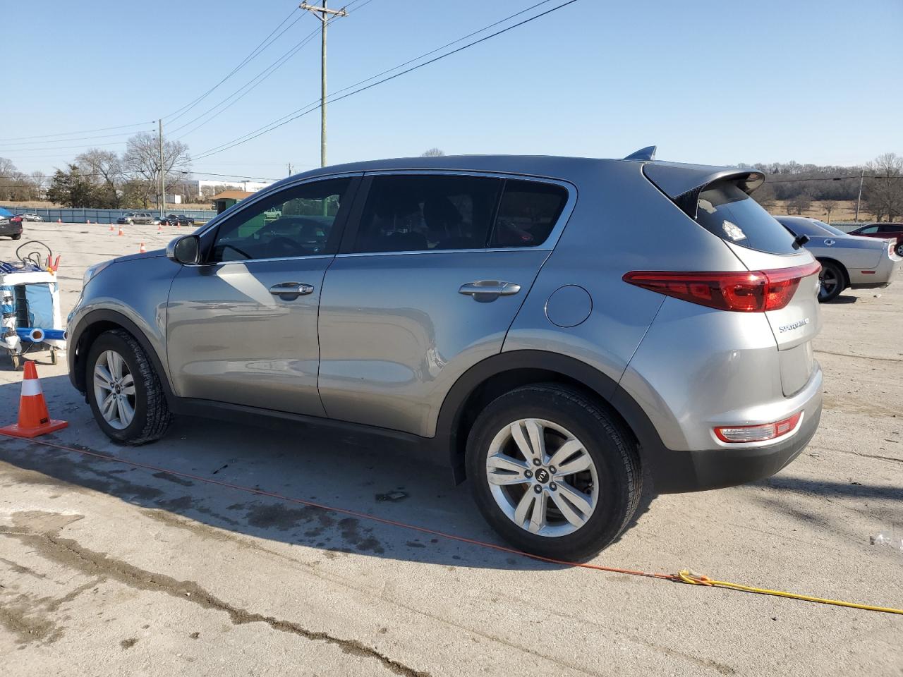 2019 KIA Sportage VIN KNDPM3AC7K7619587 Copart auction photo, side / rear end damage thumbnail 2