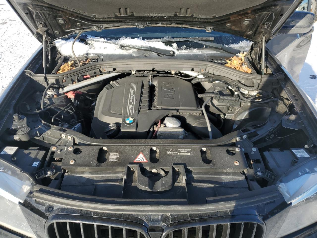 2014 BMW X3 VIN 5UXWX7C55E0E80891 Copart auction photo, side / front end damage thumbnail 12
