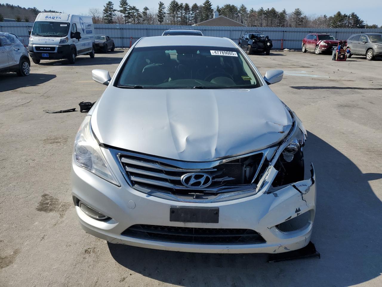 2014 Hyundai Azera VIN KMHFG4JG9EA340818 Copart auction photo, front end damage thumbnail 5