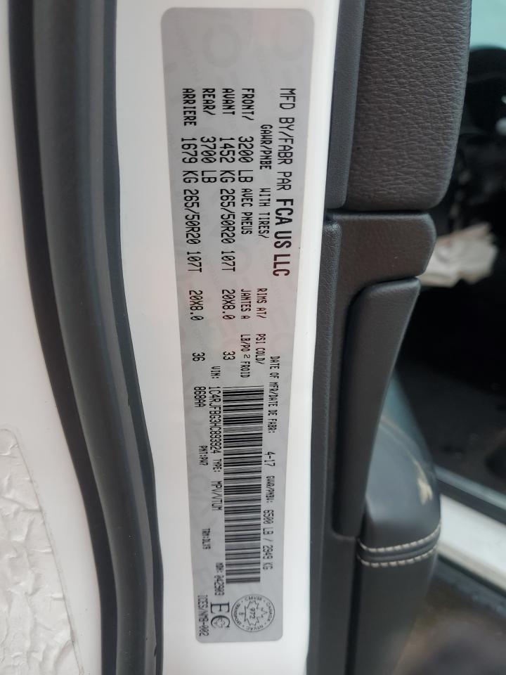 2017 Jeep Grand Cherokee VIN 1C4RJFBG3HC893924 Copart auction photo, all over / mechanical damage thumbnail 15