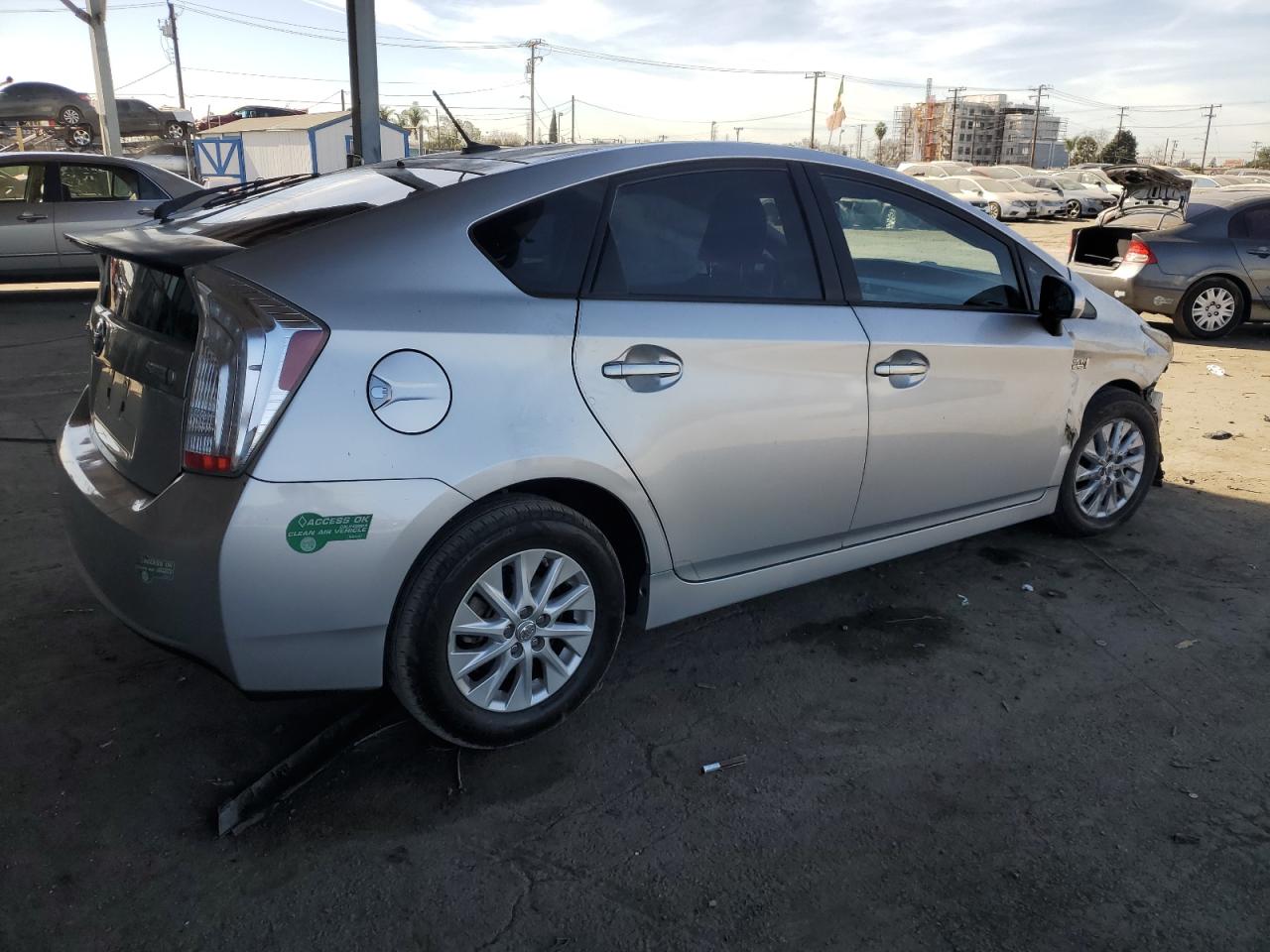 2012 Toyota Prius VIN JTDKN3DP5C3027765 Copart auction photo, side / front end damage thumbnail 3