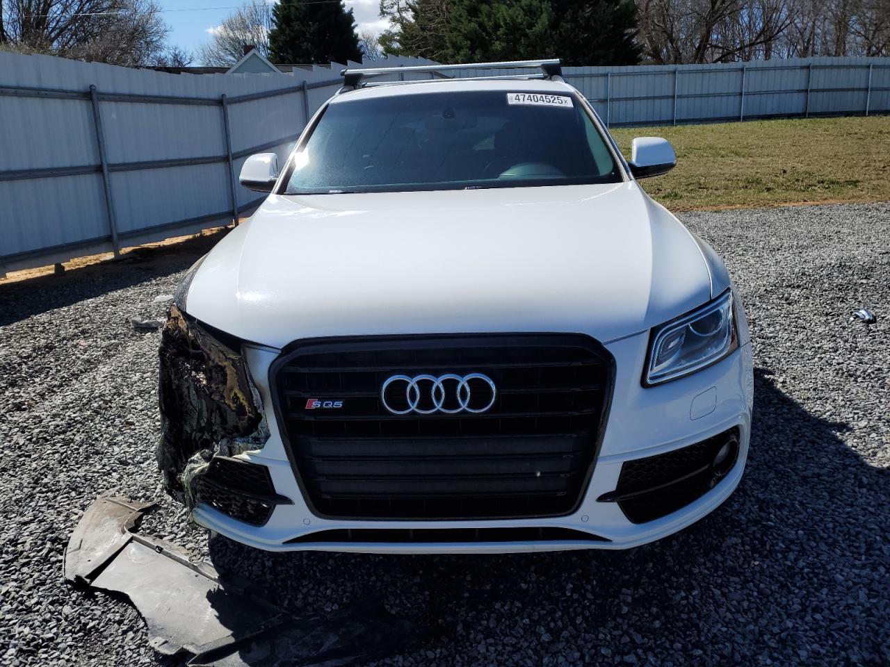 2016 Audi SQ5 VIN WA1CCAFPXGA100555 Copart auction photo, burn - engine / front end damage thumbnail 5
