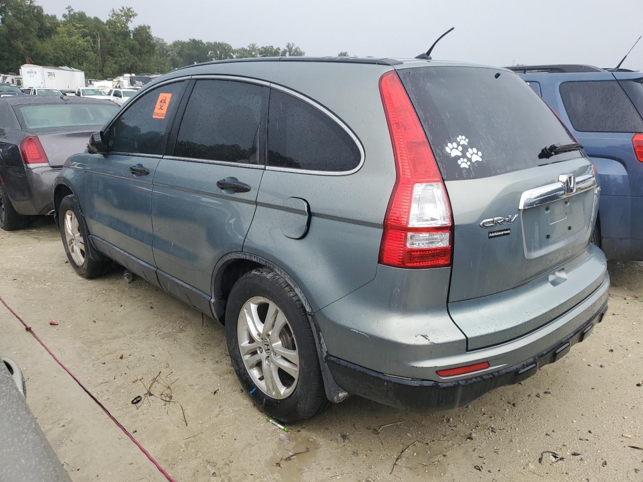 2011 Honda CR-V VIN JHLRE4H52BC014762 Copart auction photo, water/flood damage thumbnail 2