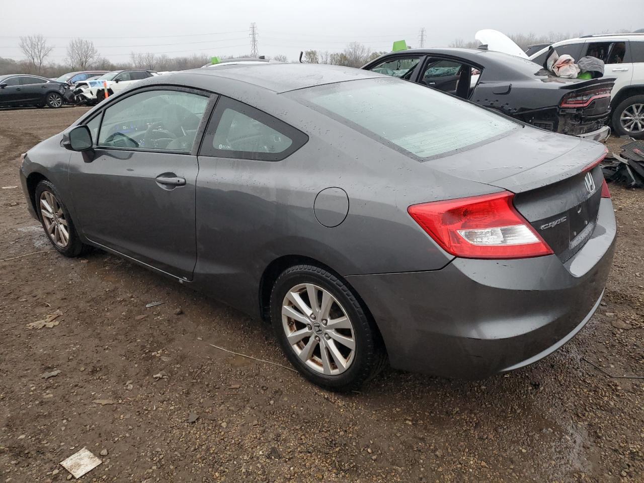 2012 Honda Civic VIN 2HGFG3B09CH514189 Copart auction photo, side / front end damage thumbnail 2
